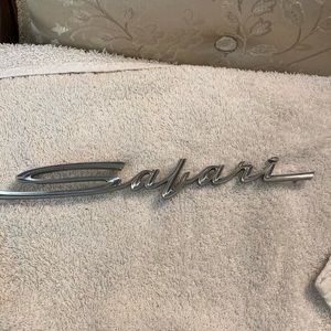 Pontiac Safari wagon rear emblem